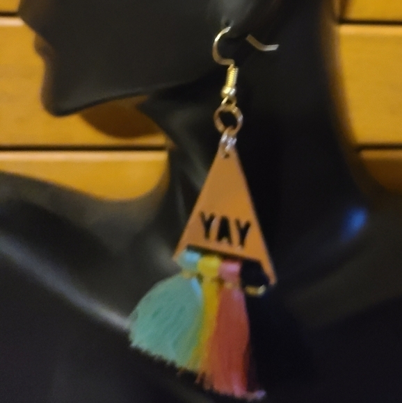 YAY Tassel Earrings - Picture 2 of 2